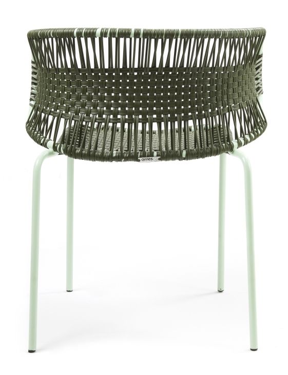 Cielo Stacking Armchair Stapelbarer Armlehnstuhl Outdoor ames  Olive grün - Pastell grün