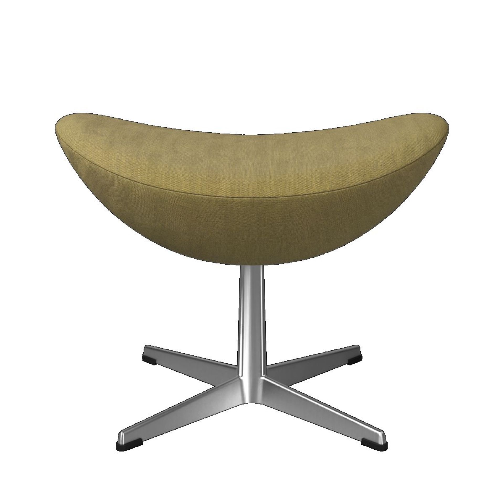 Egg Chair mit Hocker Re-wool Textile Stoff Goldgelb/Natur Fritz Hansen