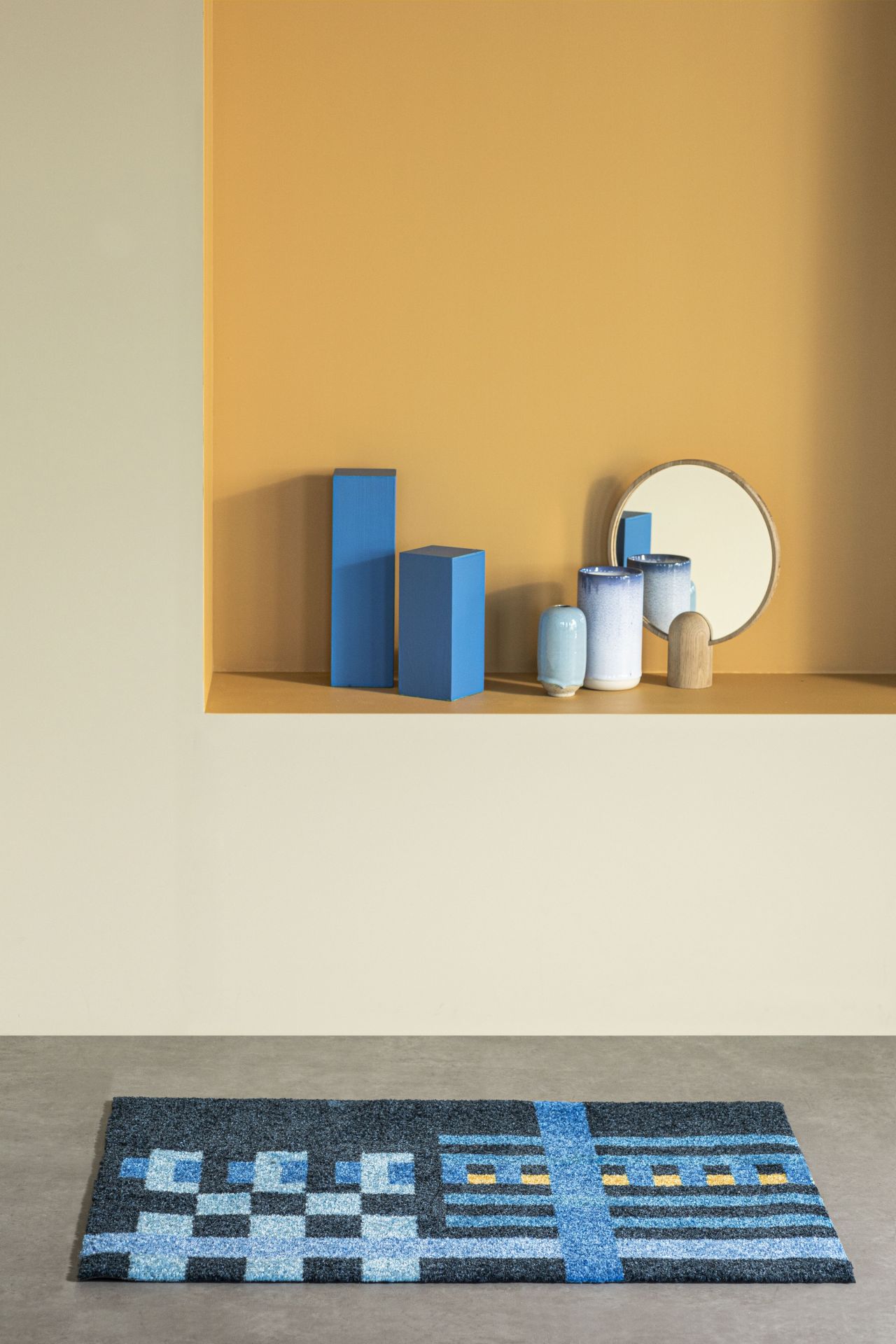 Loom Fußmatte Bauhaus Blue 60x85 cm Heymat