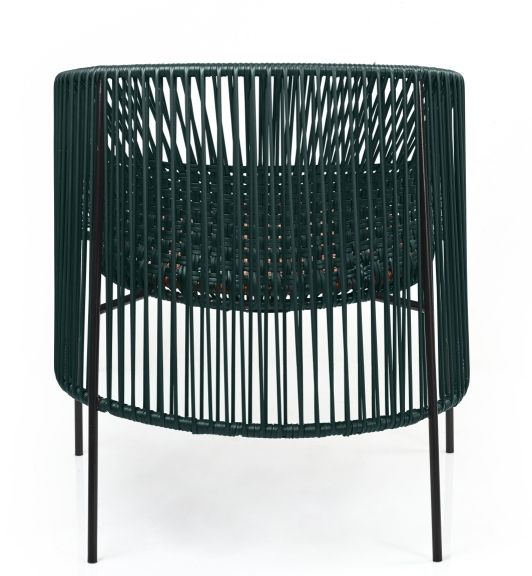Caribe Chic Lounge Chair Loungesessel Outdoor ames Moosgrün / Kupfer / Schwarz