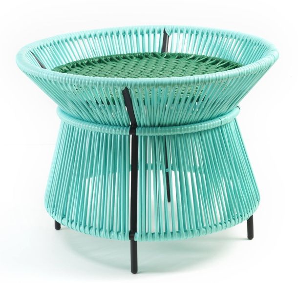 Caribe Basket Table Tisch Outdoor ames Turquiose / Smaragdgrün / Schwarz