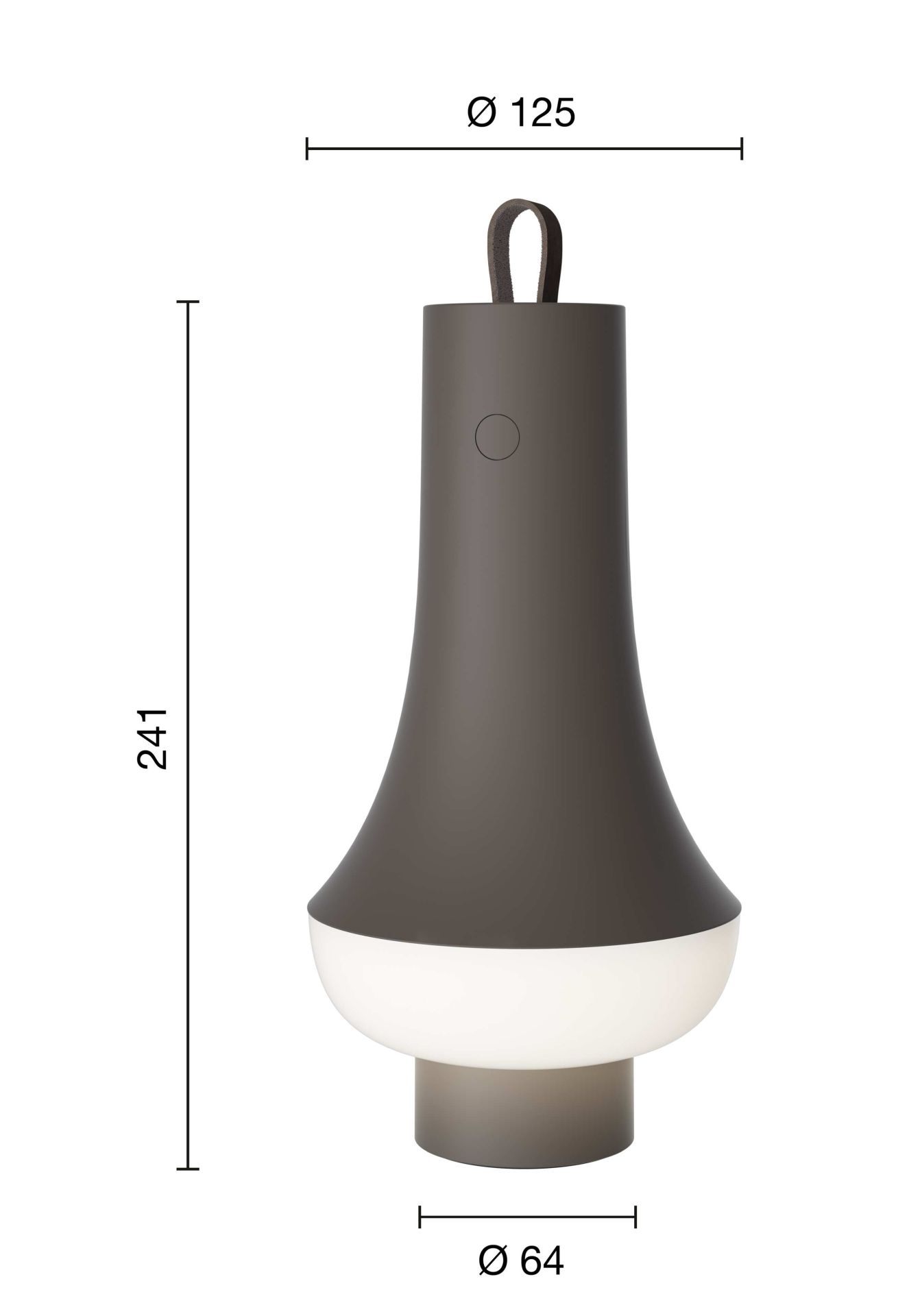 Tomoshi Portable Akkuleuchte / Tischleuchte Louis Poulsen Dunkel braun