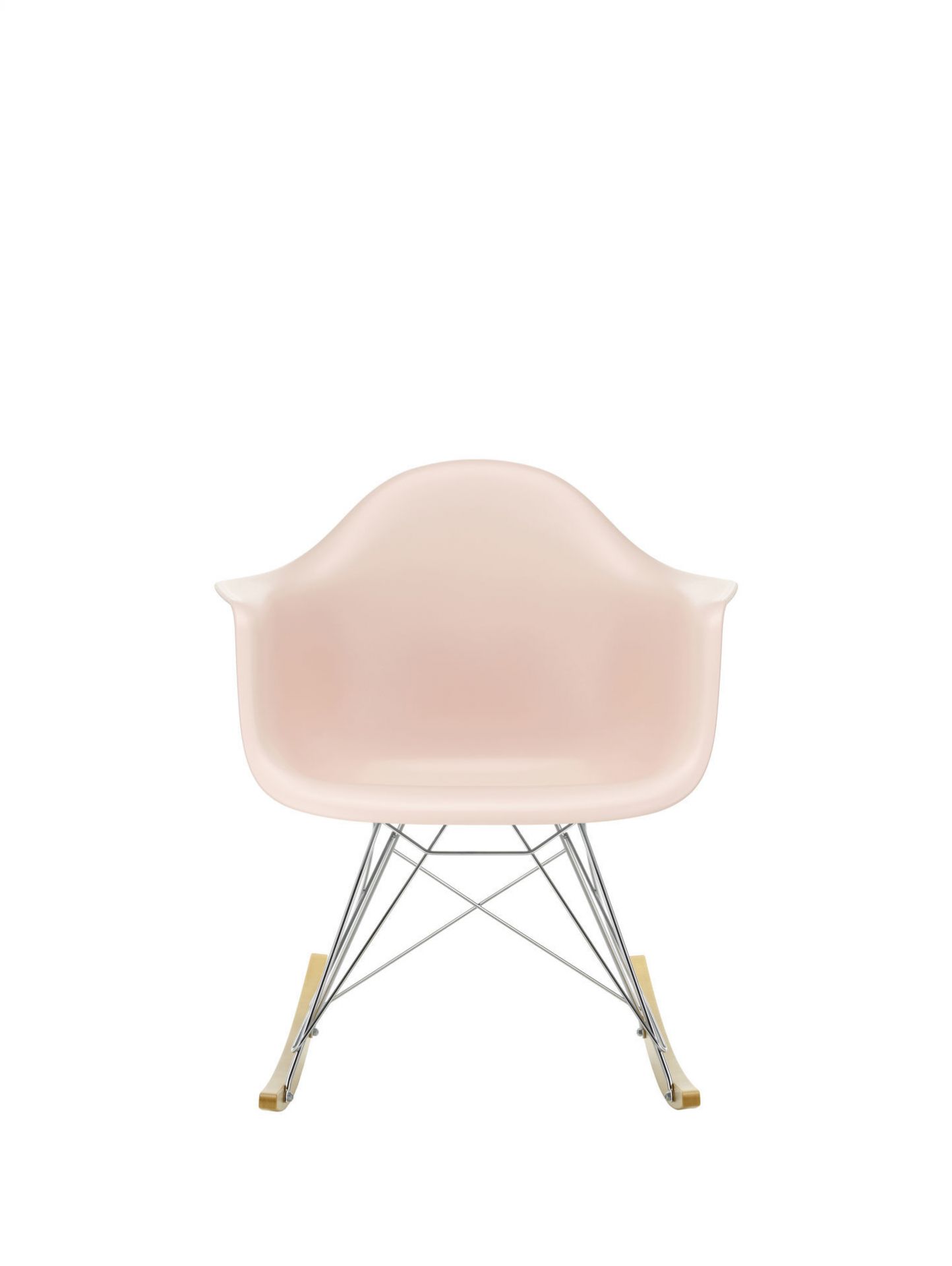 Vitra Eames Plastic Arm Rocking Chair RAR Schaukelstuhl Ahorn dunkel-Chrom-Weiss