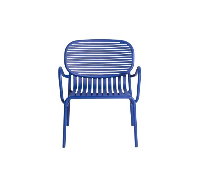 Blauer Week-End Garden Armchair Sessel von Petite Friture, moderner Outdoor Sessel aus Metall.