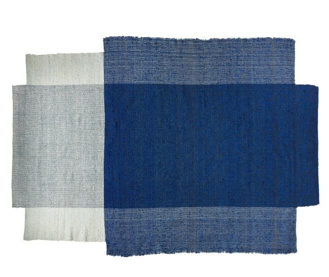 Nobsa Rug Large Teppich ames Marineblau / Hellgrün / Creme