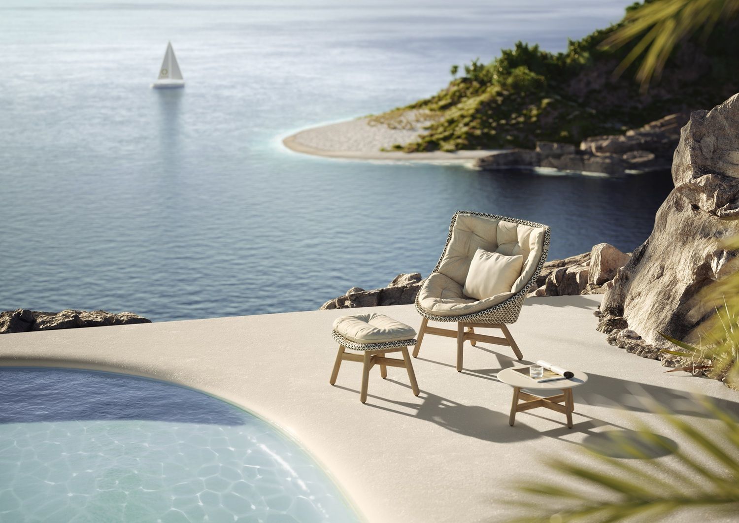 Mbrace Outdoor Wing chair Hochlehner Dedon