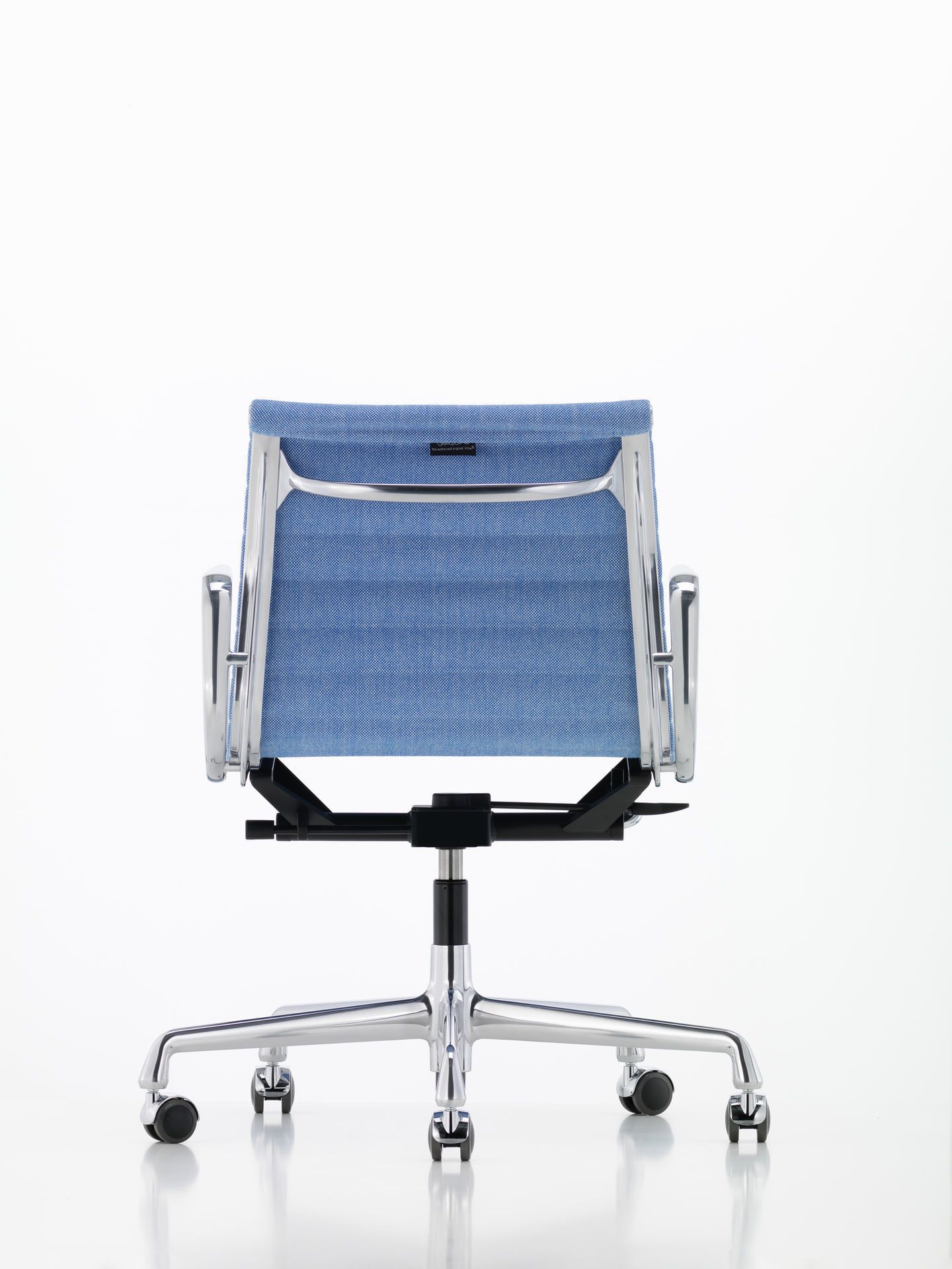 Aluminium Chair EA 118 / EA118 Stuhl Leder Premium Nero Vitra