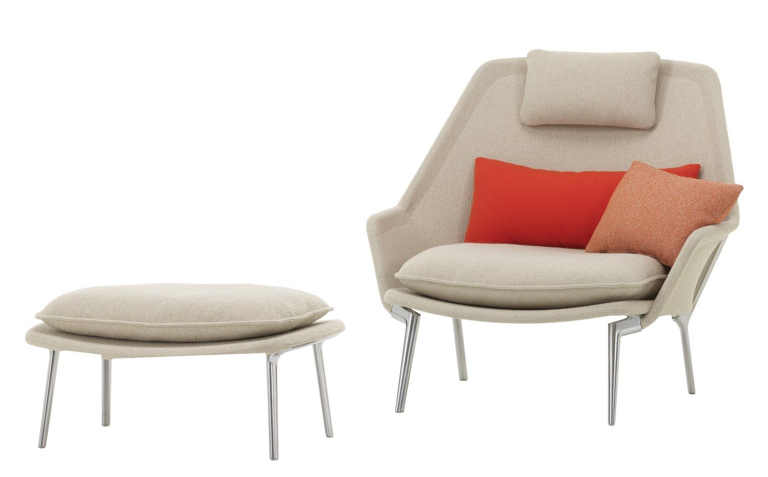 Slow Chair & Ottoman Sessel Stoff Vitra 