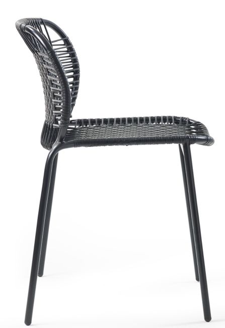 Cielo Stacking Chair Stapelbarer Stuhl Outdoor ames Schwarz - Schwarz