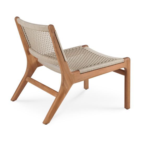 Jack Woven Outdoor Loungsessel Teak Kordel Beige Ethnicraft