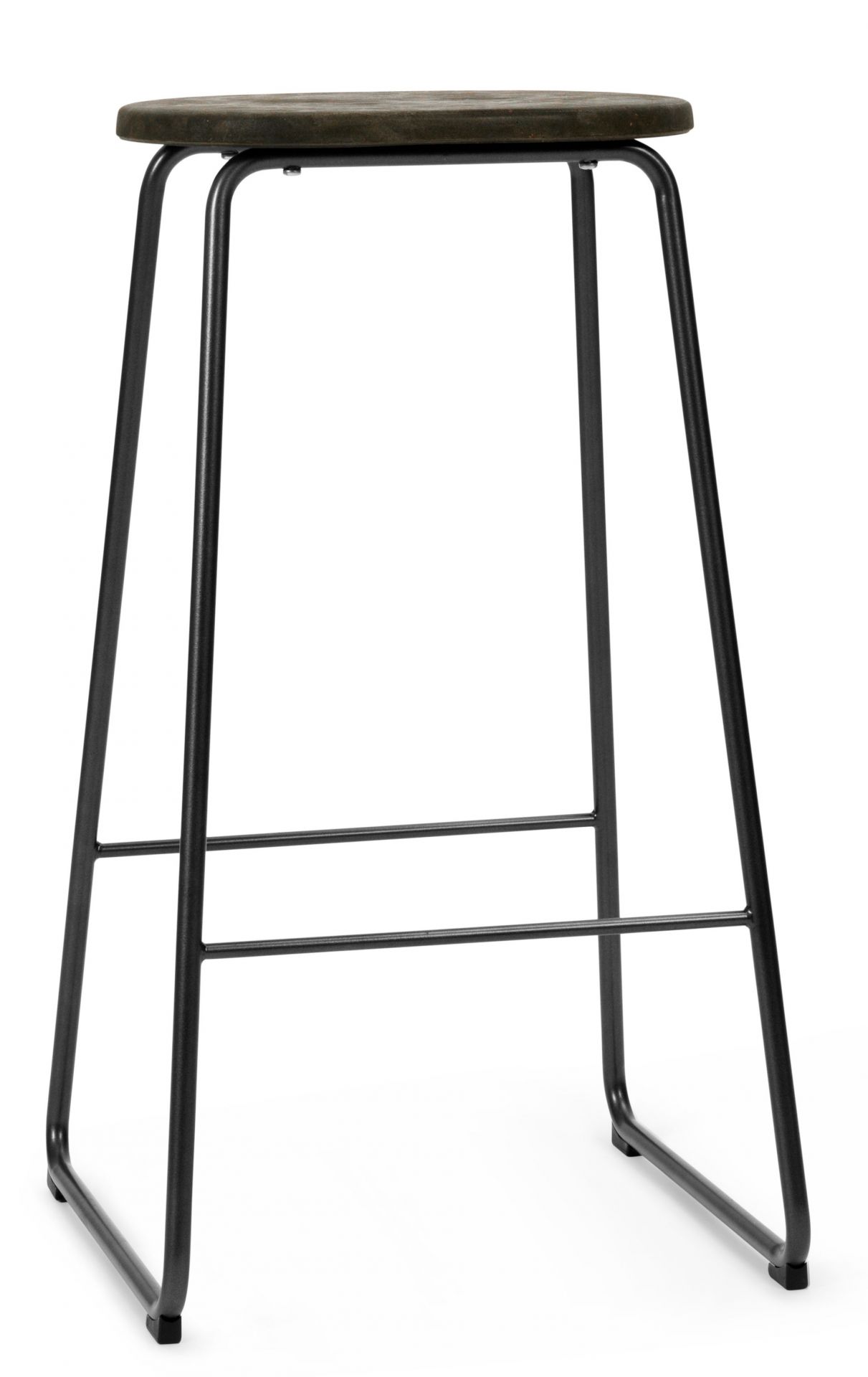 Earth Stool Barhocker Mater  Waste dunkel H 74 cm