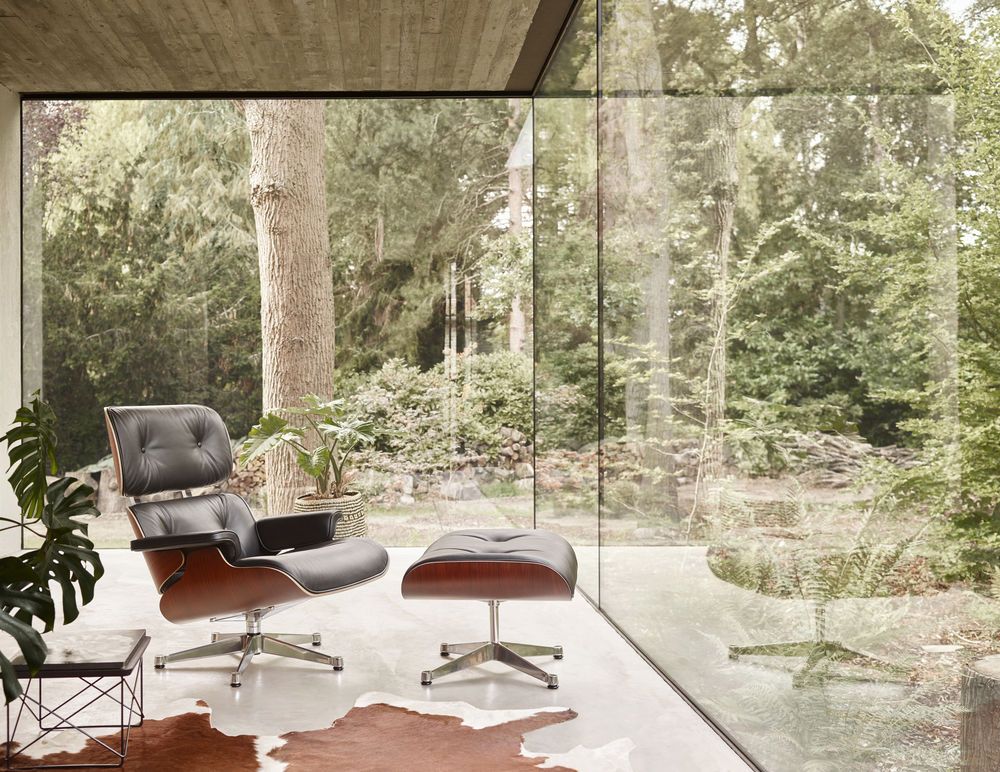 Eames Lounge Chair & Ottoman Armchair Leder Premium F / Leder Natural Vitra