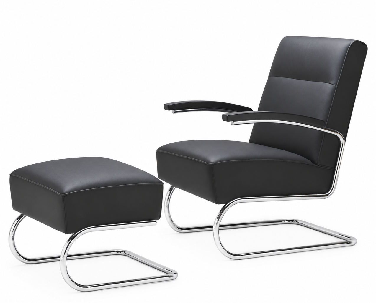 S 412 / S412 Freischwingersessel Thonet mit Hocker GRATIS