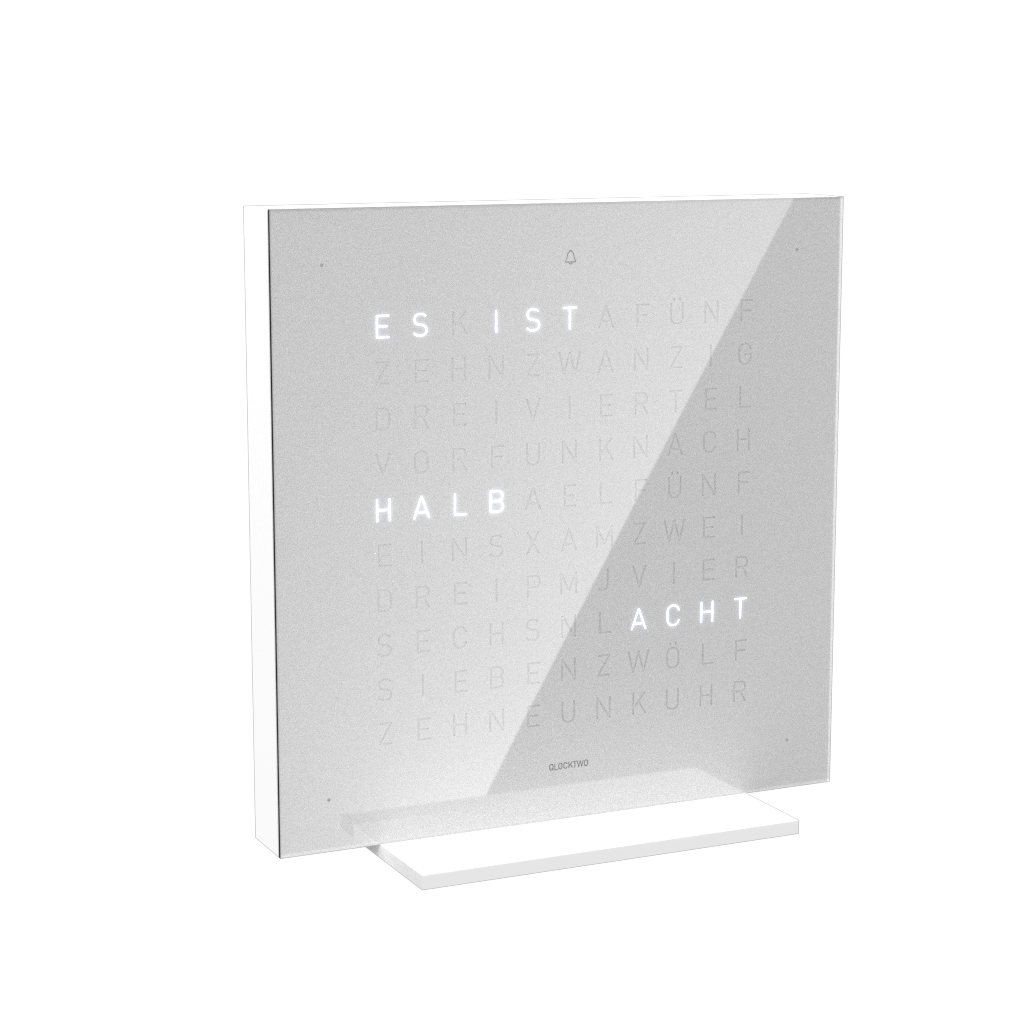 Earth 13.5 Pure Edition Tischuhr / Zeitobjekt Deutsch QLOCKTWO
