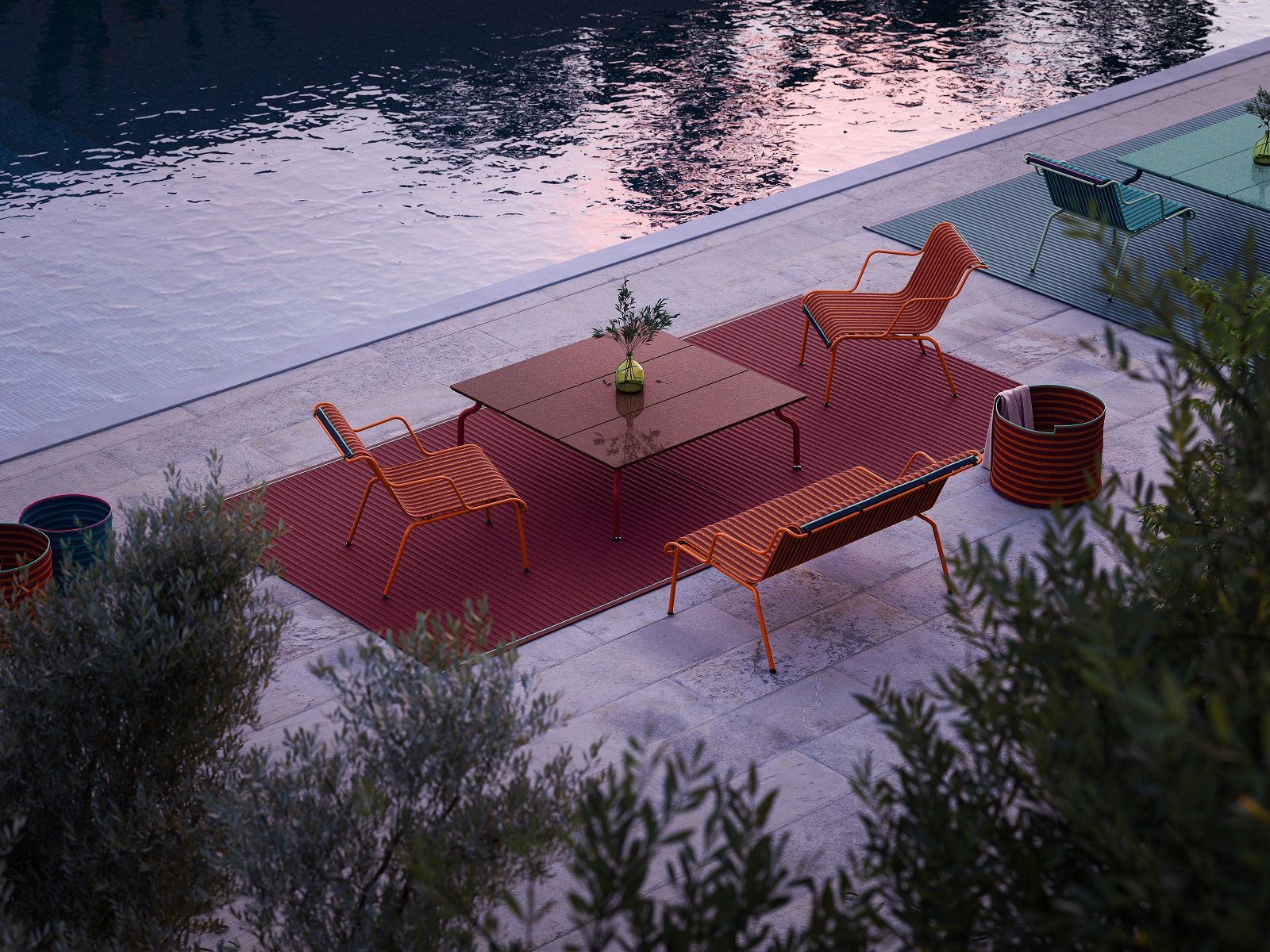 South Outdoor Bench Bank Magis