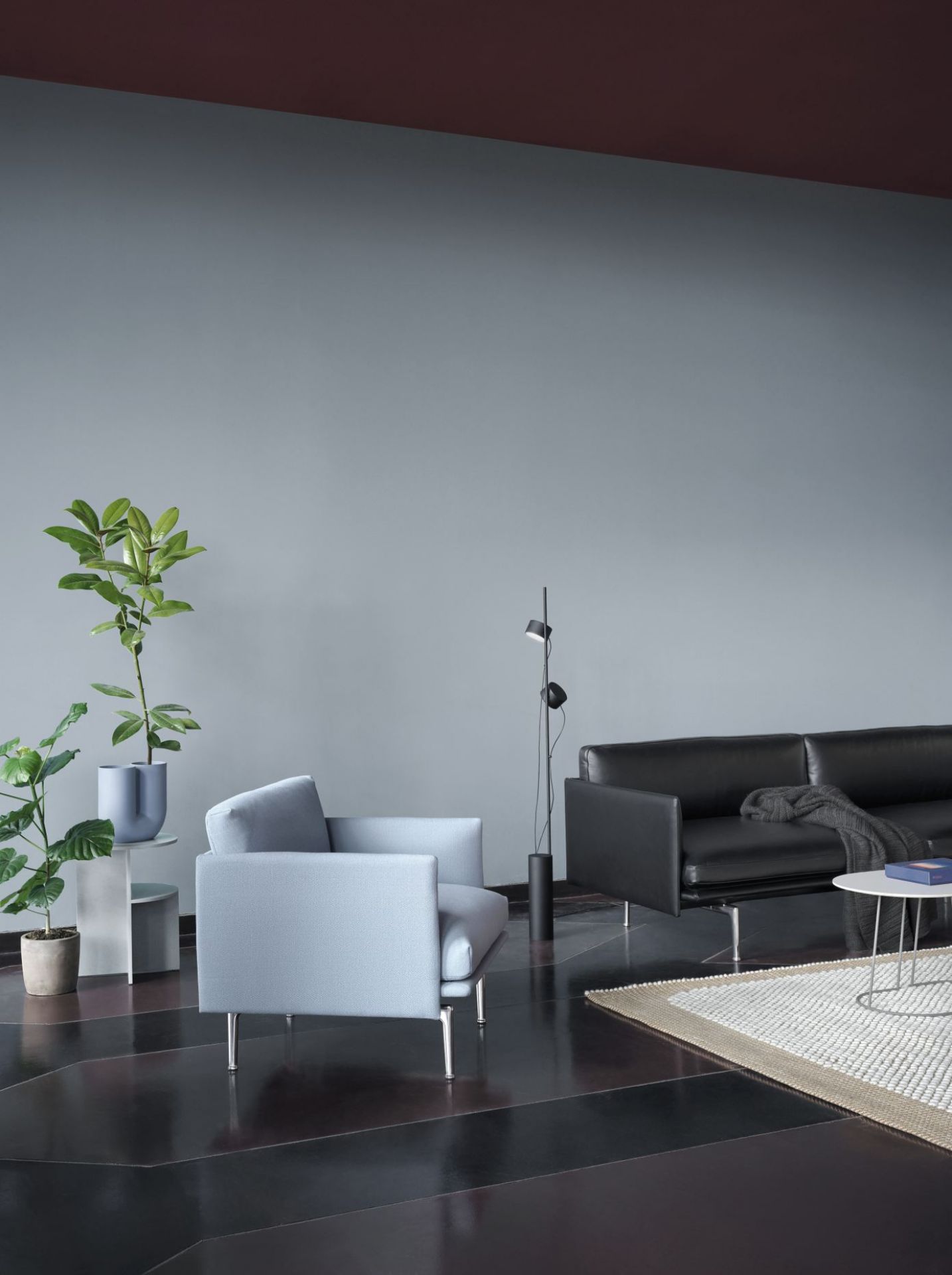 Ample Throw Decke Dunkelgrau Muuto