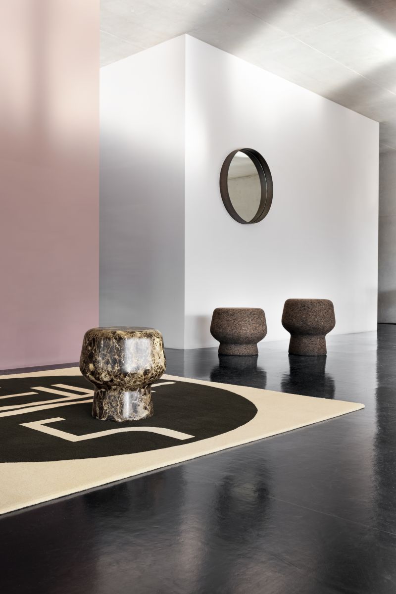 Corker No. 1 Marmor Hocker/Beistelltisch Bianco Carrara ClassiCon