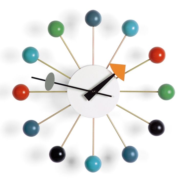 Ball Clock Wanduhr - mehrfarbig Vitra EINZELSTÜCK