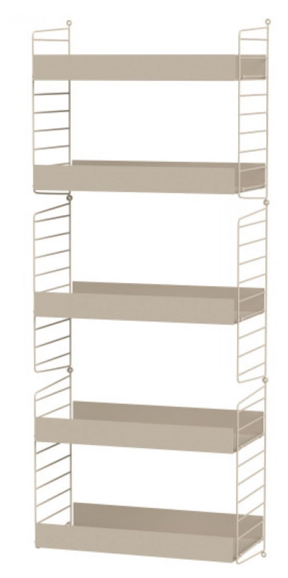 String Wohnzimmer Wand Regalsystem B String Furniture Beige - Beige