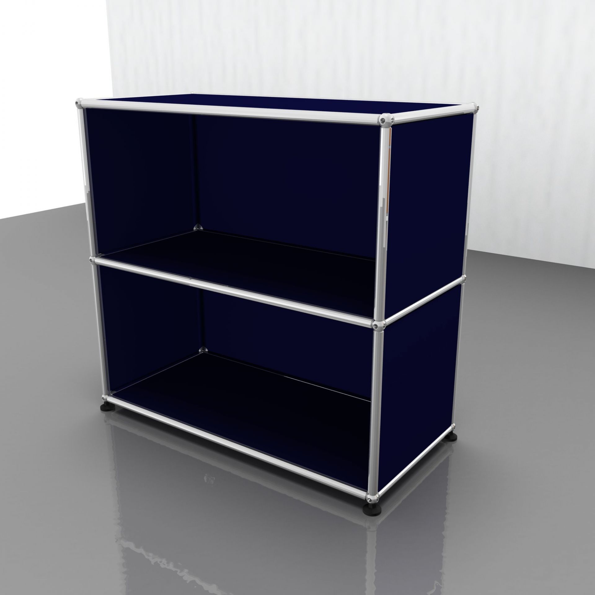 USM Haller Regal niedrig – QUICK SHIP stahlblau | stahlblau USM Haller Regal niedrig – QUICK SHIP stahlblau | stahlblau