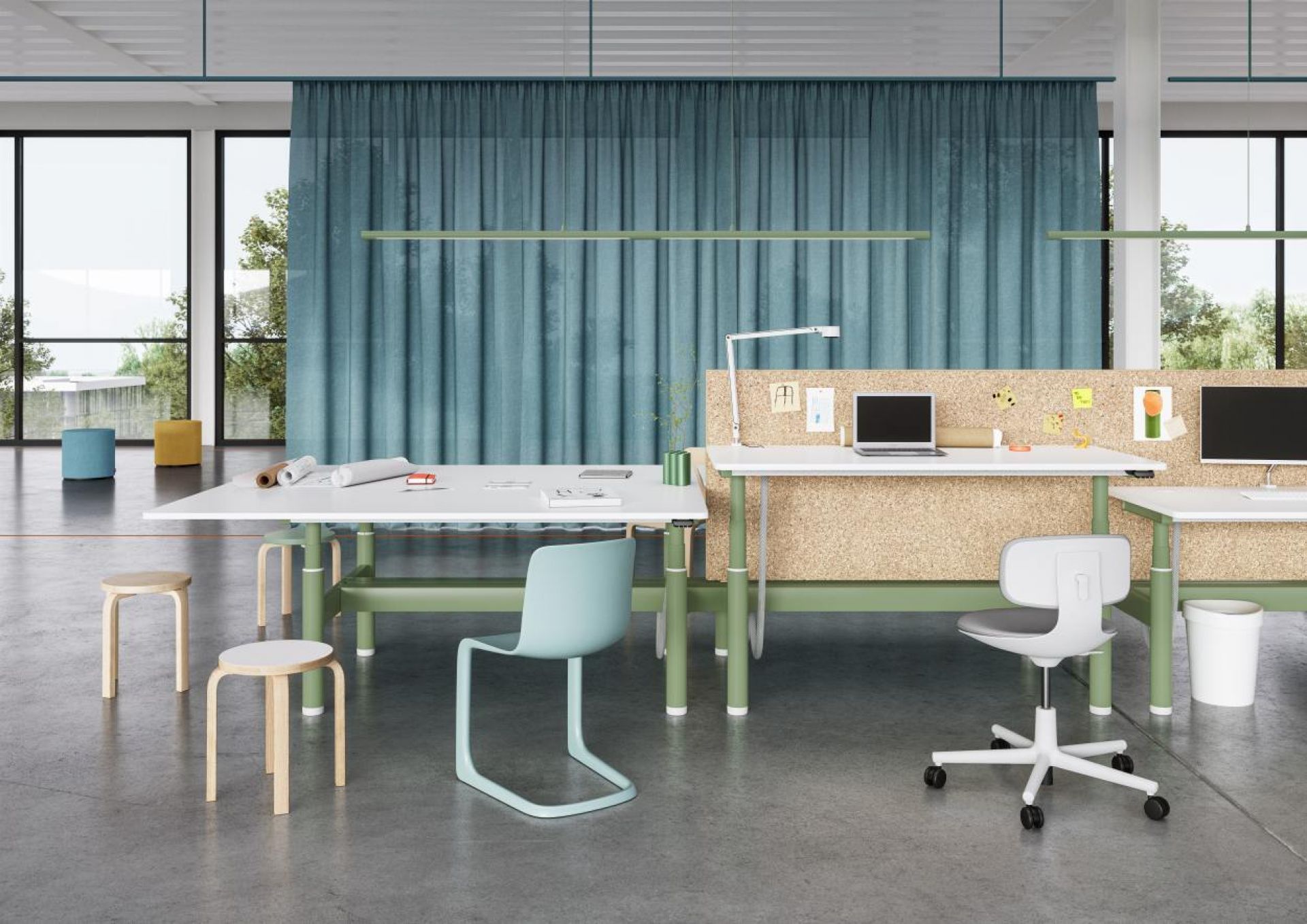 Tyde 2 Sitz - und Stehtisch 160 cm Vitra