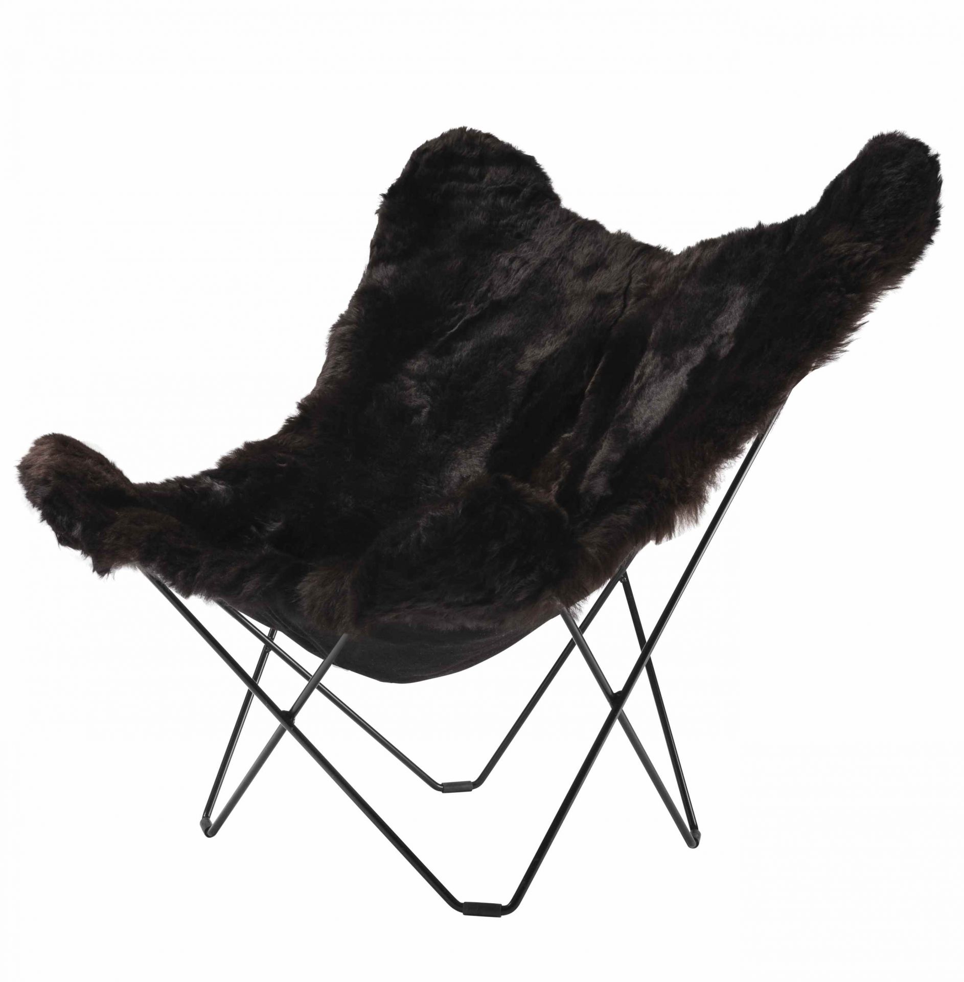Iceland Mariposa Butterfly Chair Sessel Schaffell Cuero   