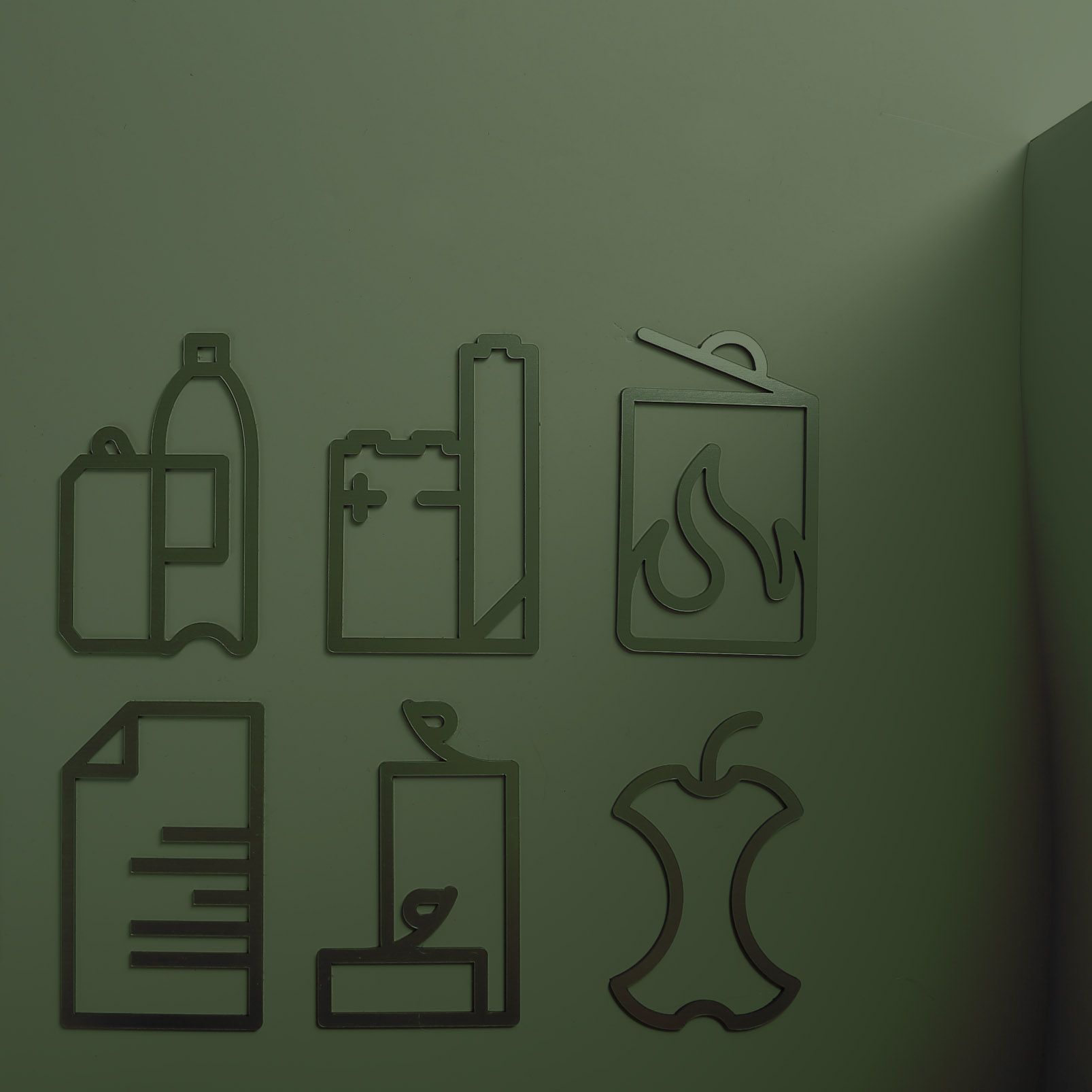 Symbols für Bin Mülleimer / Mülltrennung Mizetto QUICK SHIP