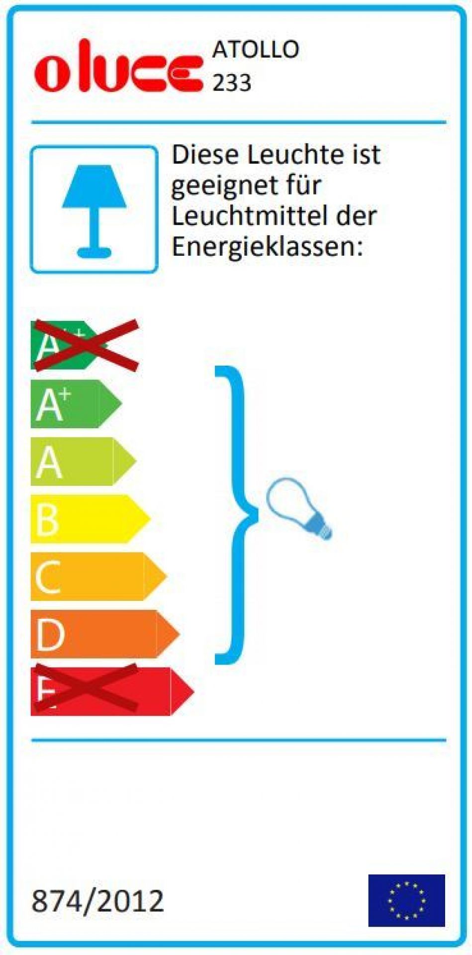 Atollo Tischleuchte Gold Oluce