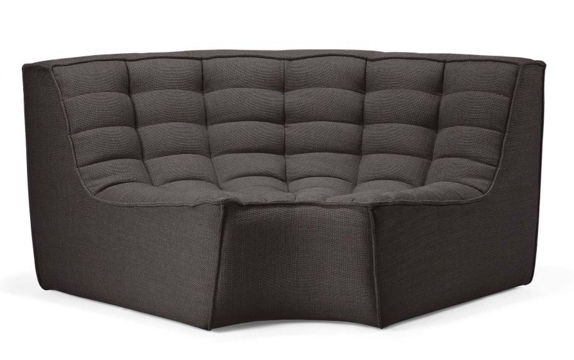 N701 Sofa runde Ecke dunkelgrau Ethnicraft