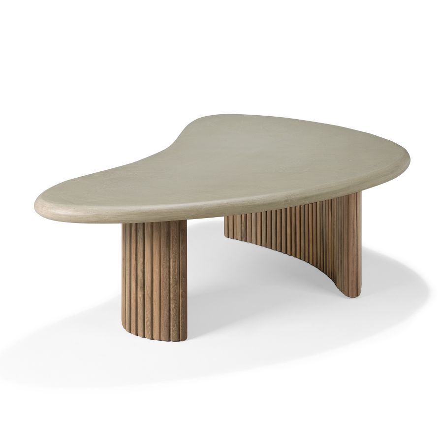 Boomerang Outdoor Couchtisch Beton/Teak Ethnicraft