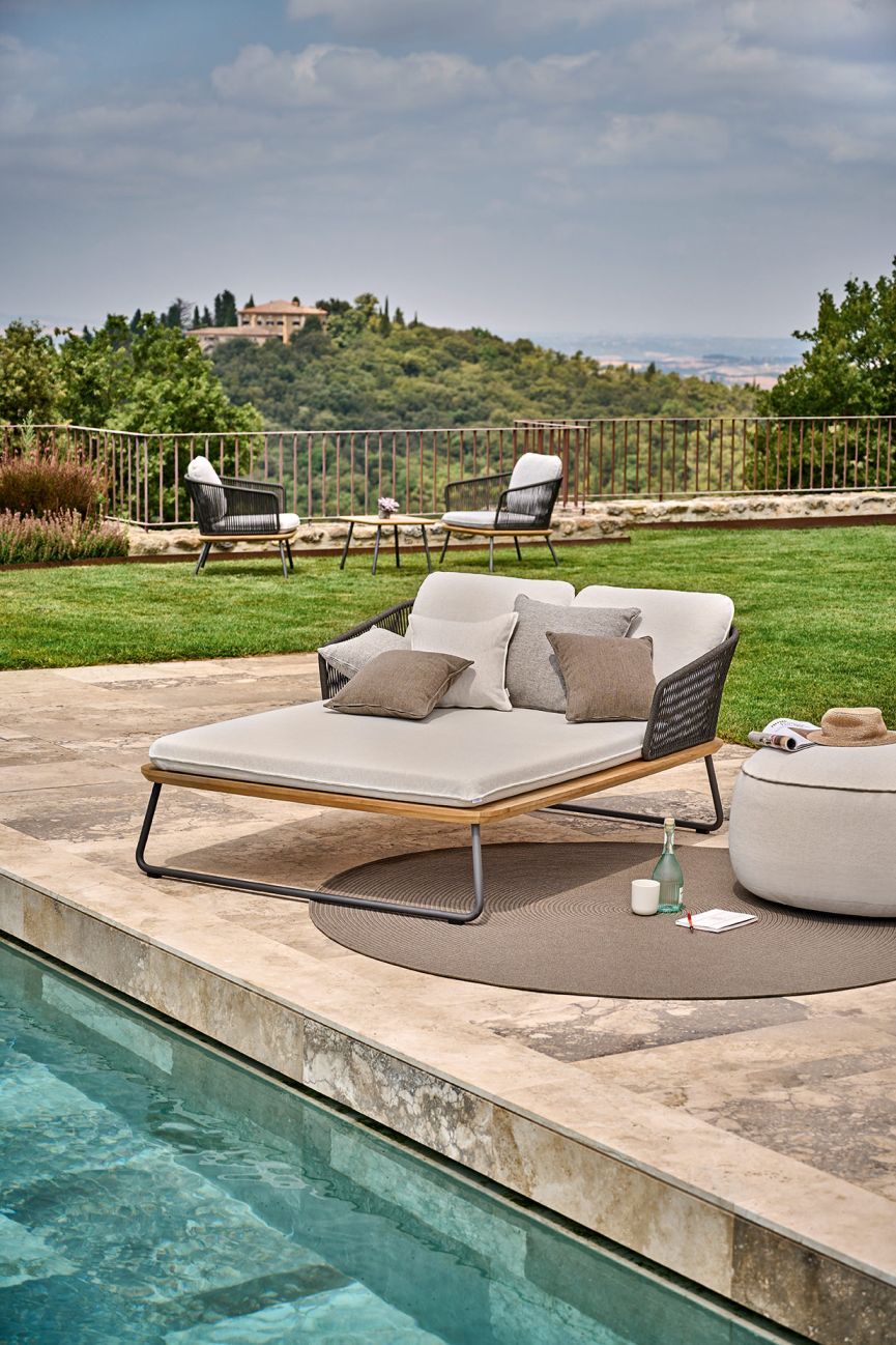 Maliha Lounge Hocker Rund Outdoor Weishäupl  