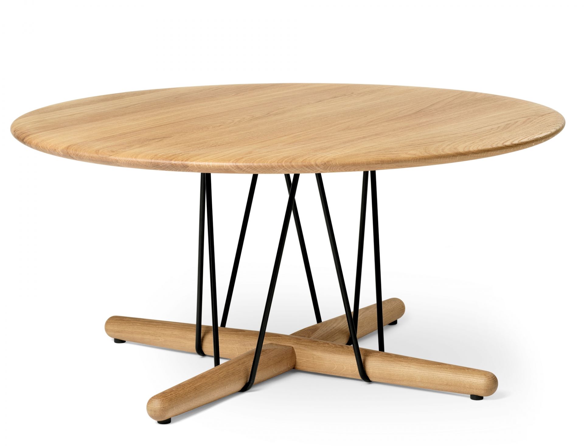 Embrace Lounge Table Tisch Carl Hansen & Søn Edelstahl - Eiche geseift