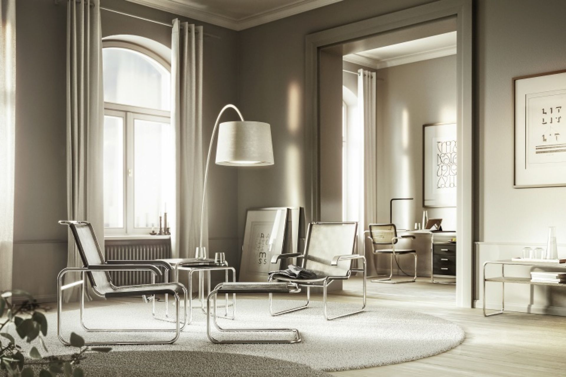 B 10 Stahlrohr Klassiker Beistelltisch Thonet