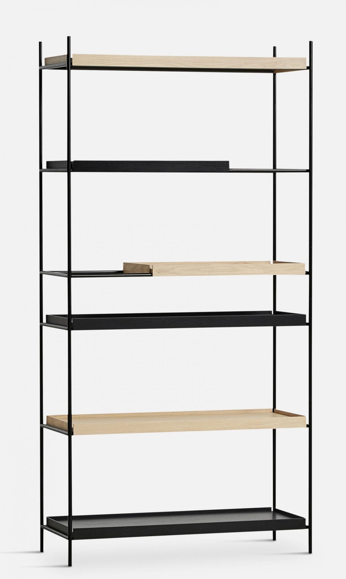 Tray Regal Hoch Woud Eiche / Eiche schwarz