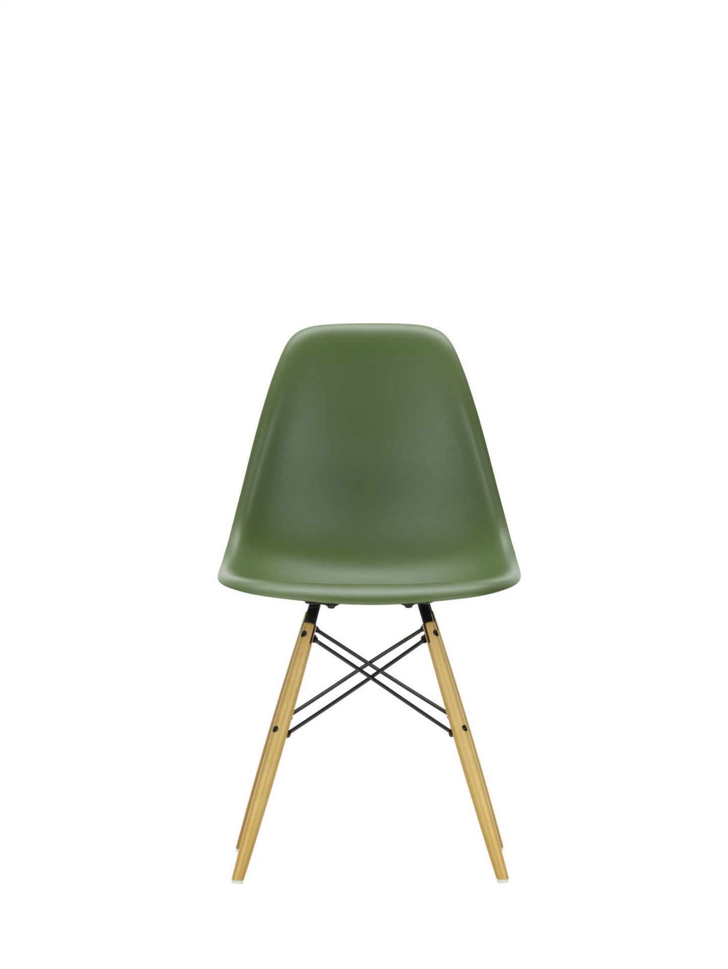 Eames Plastic Side Chair DSW Stuhl Vitra Esche honigfarben-Zartrosa