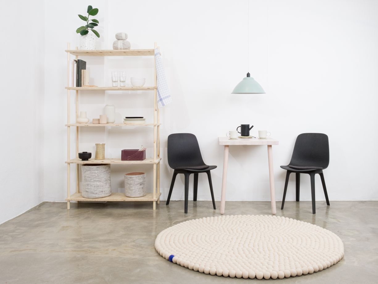 Big One Rund Filzteppich Ø 200 cm myfelt Beige