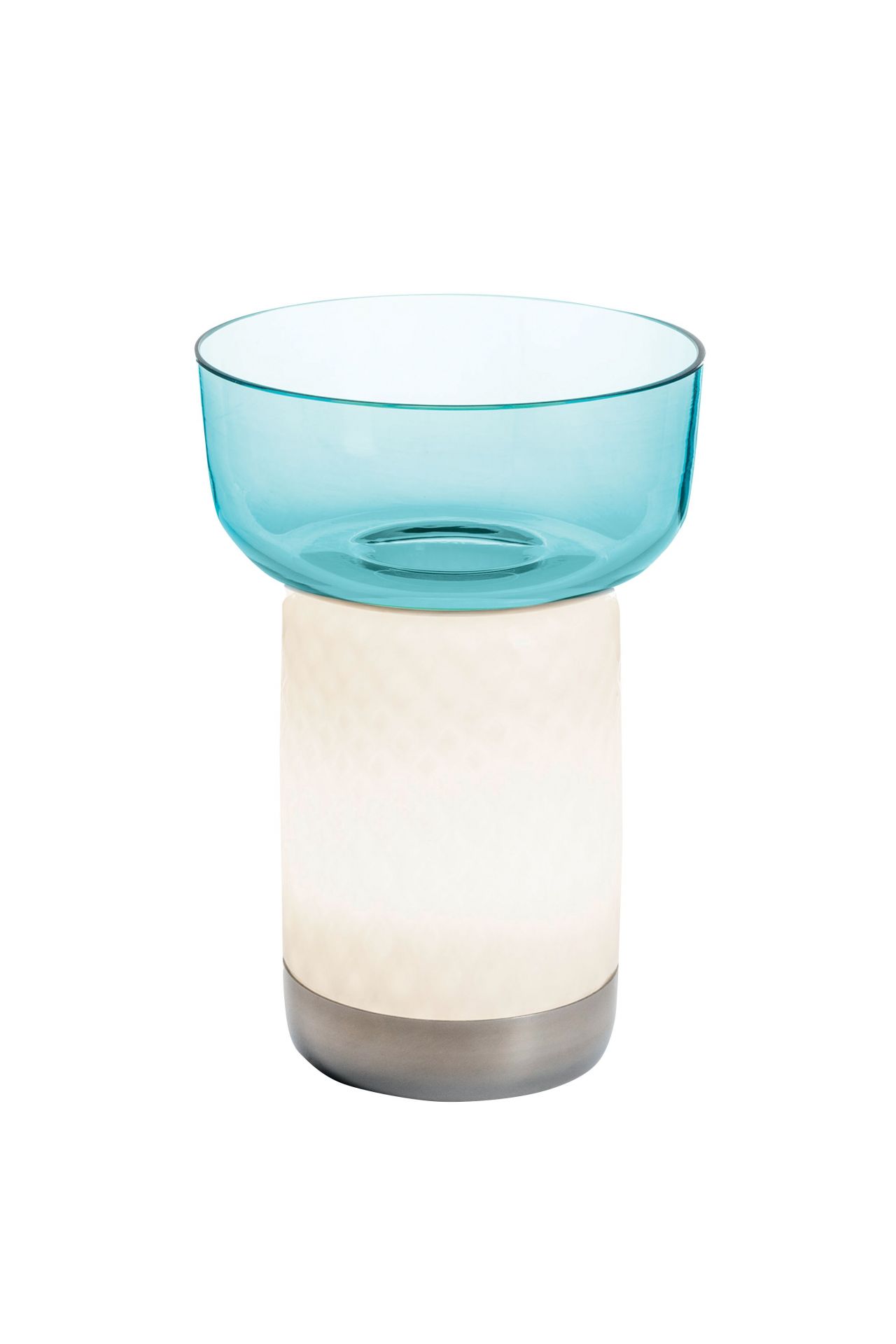Bontà Akkuleuchte Körper mit Schale in Blau Artemide