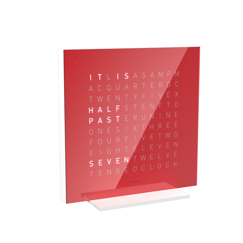 Earth 13.5 Pure Edition Tischuhr / Zeitobjekt Deutsch QLOCKTWO