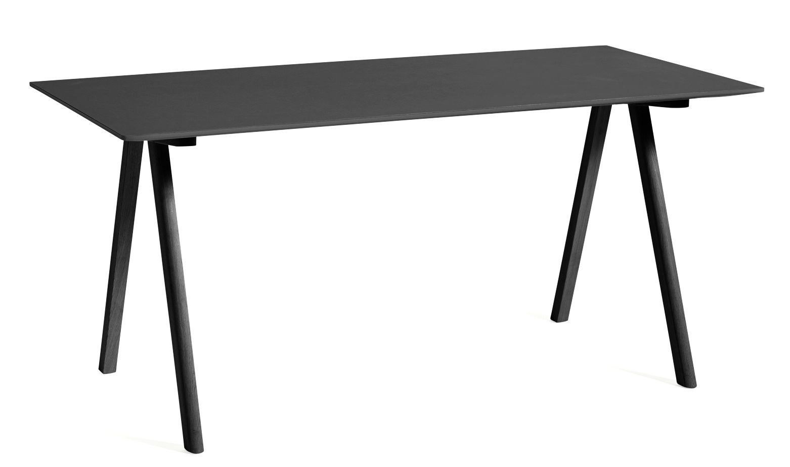 Copenhague Table CPH 10 Tisch Hay Eiche bordeaux wasserbasierter lack / Platte Linoleum bordeaux MDF Kante