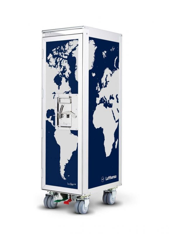 Lufthansa Globe Flugzeugtrolley Bordbar