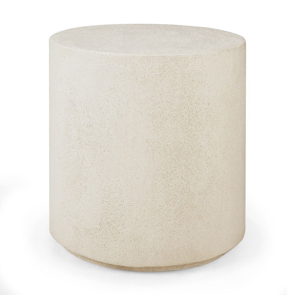 Elements Couchtisch Microcement Off White Rund Ethnicraft