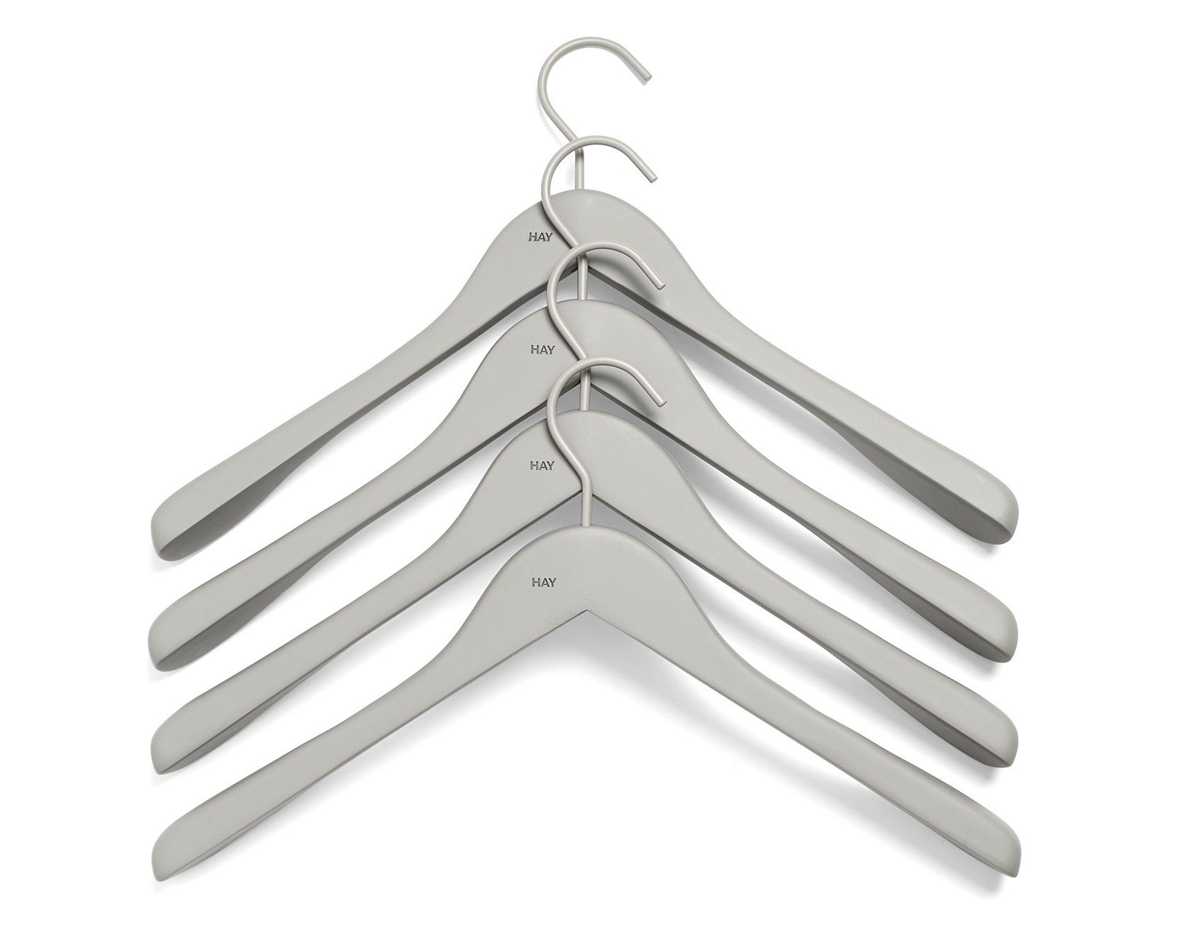 Soft Coat Hanger Wide 44 Kleiderbügel 4-er Set Hay 