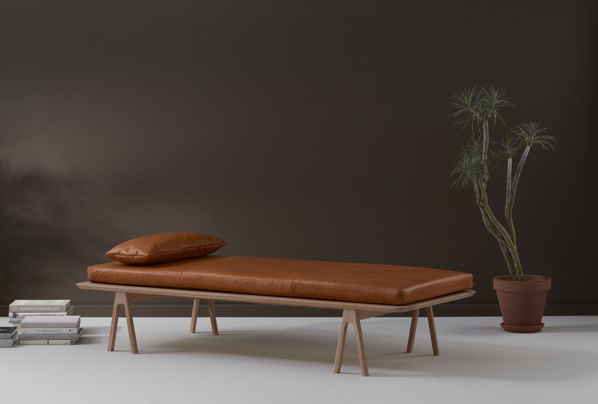 Level Daybed Pillow Sofakissen Cognac Leder Woud