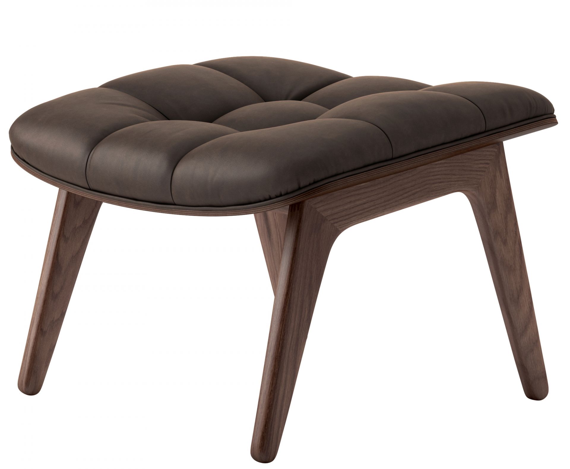 Mammoth Ottoman Lederbezug Norr11-Eiche natur Dunes Leder Dunkel braun