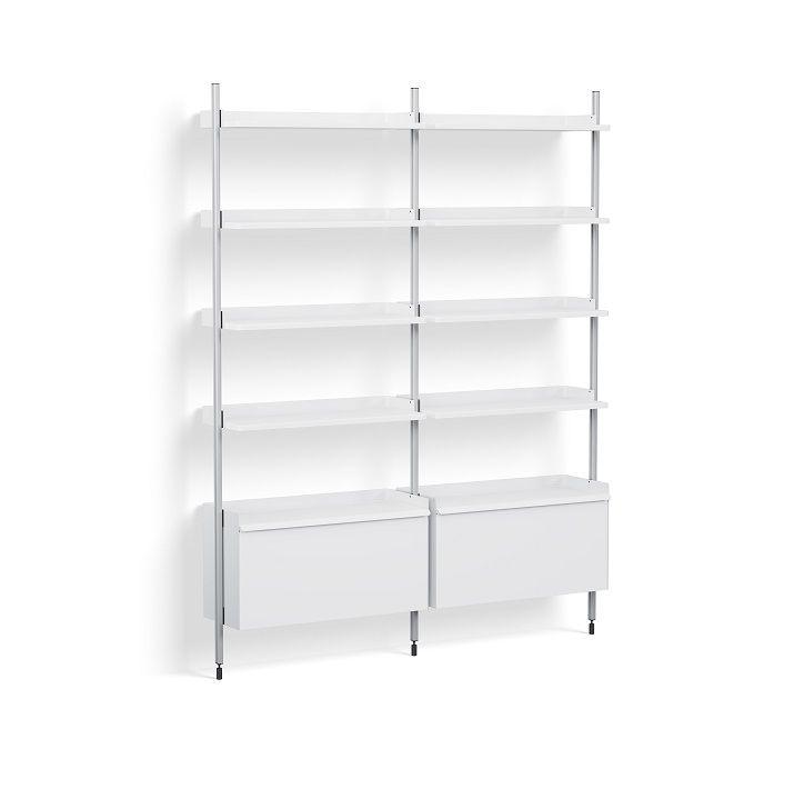 Pier System 122 2 Columns Regal Hay Weiß-Aluminium