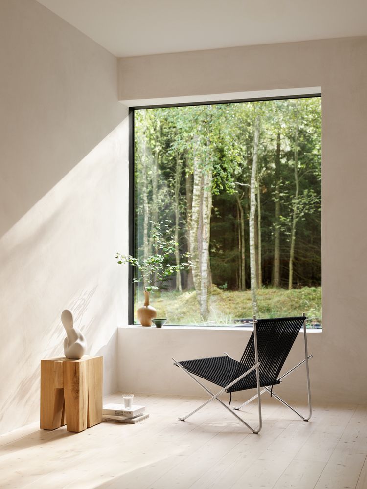 PK4 Lounge Chair Edelstahl - Schwarz Fritz Hansen