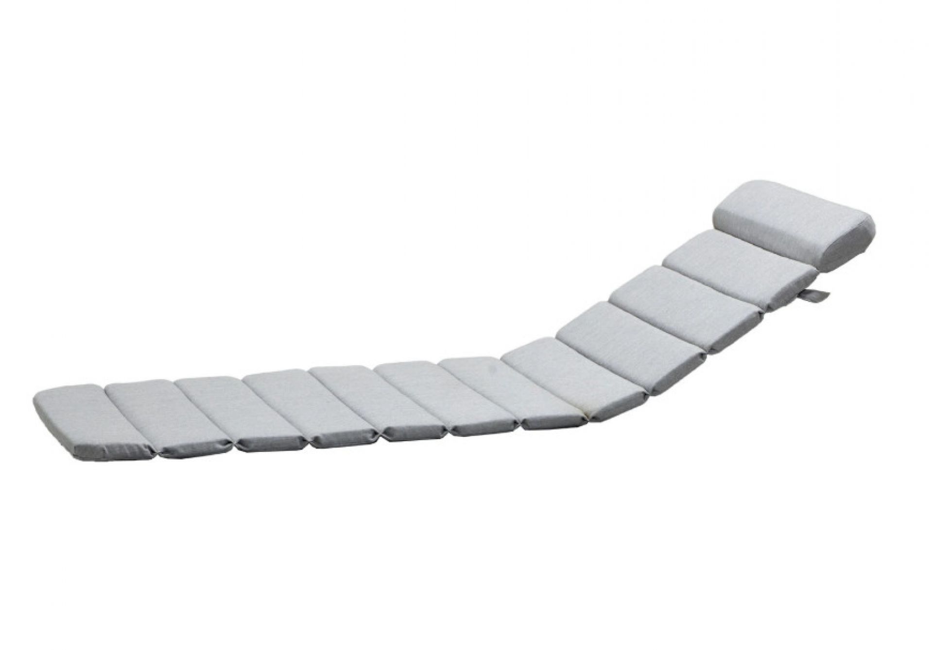 Hellgraues Breeze Kissen für Cane-Line Sonnenliege, Outdoor Liegenauflage mit Kopfkissen für bequemes Entspannen.