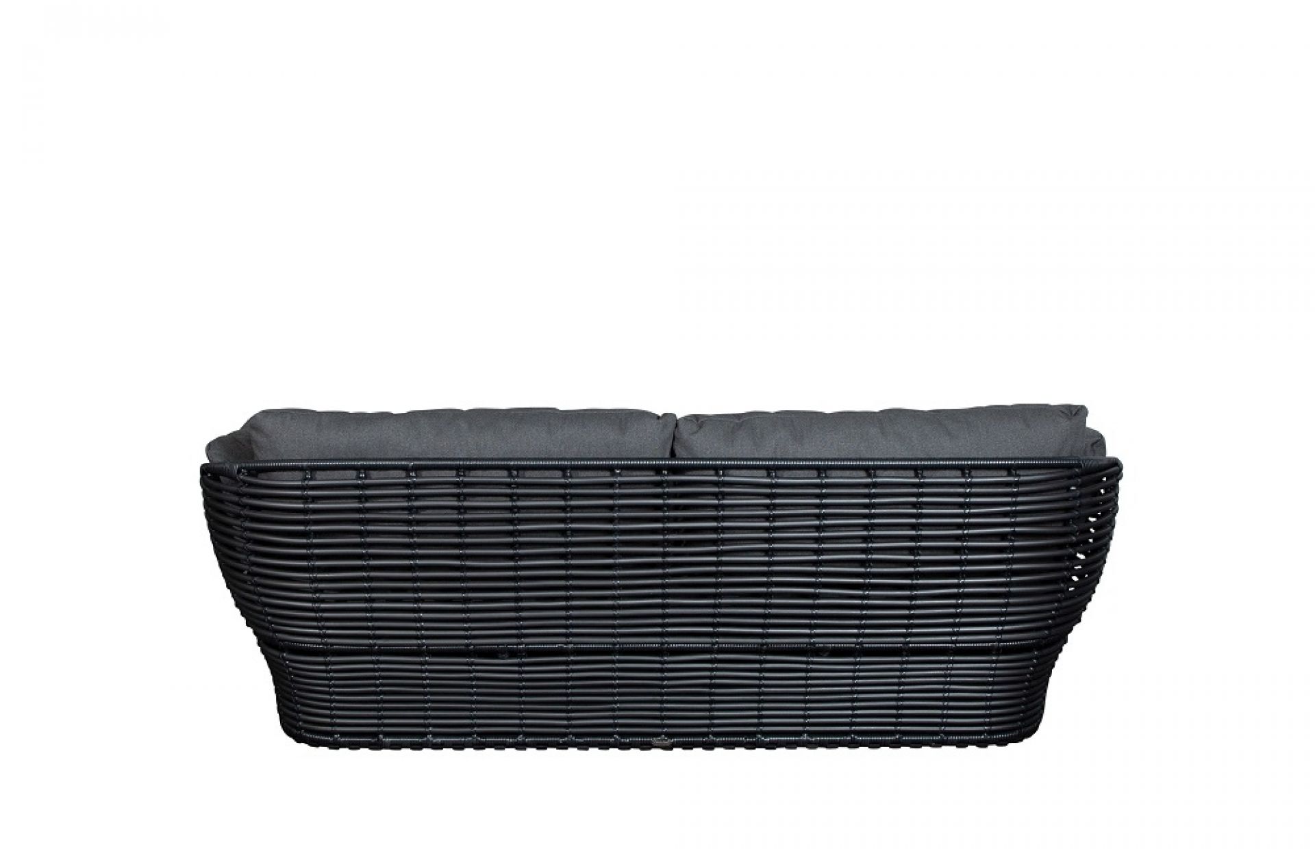 Basket Outdoor 2-Sitzer Sofa Cane-Line Gestell Graphit / Kissen Grau