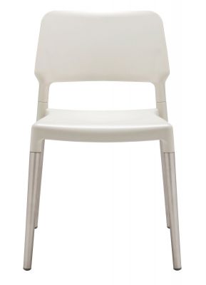 Belloch Outdoorstuhl Weiß mit Beinen aus Aluminium Santa & Cole