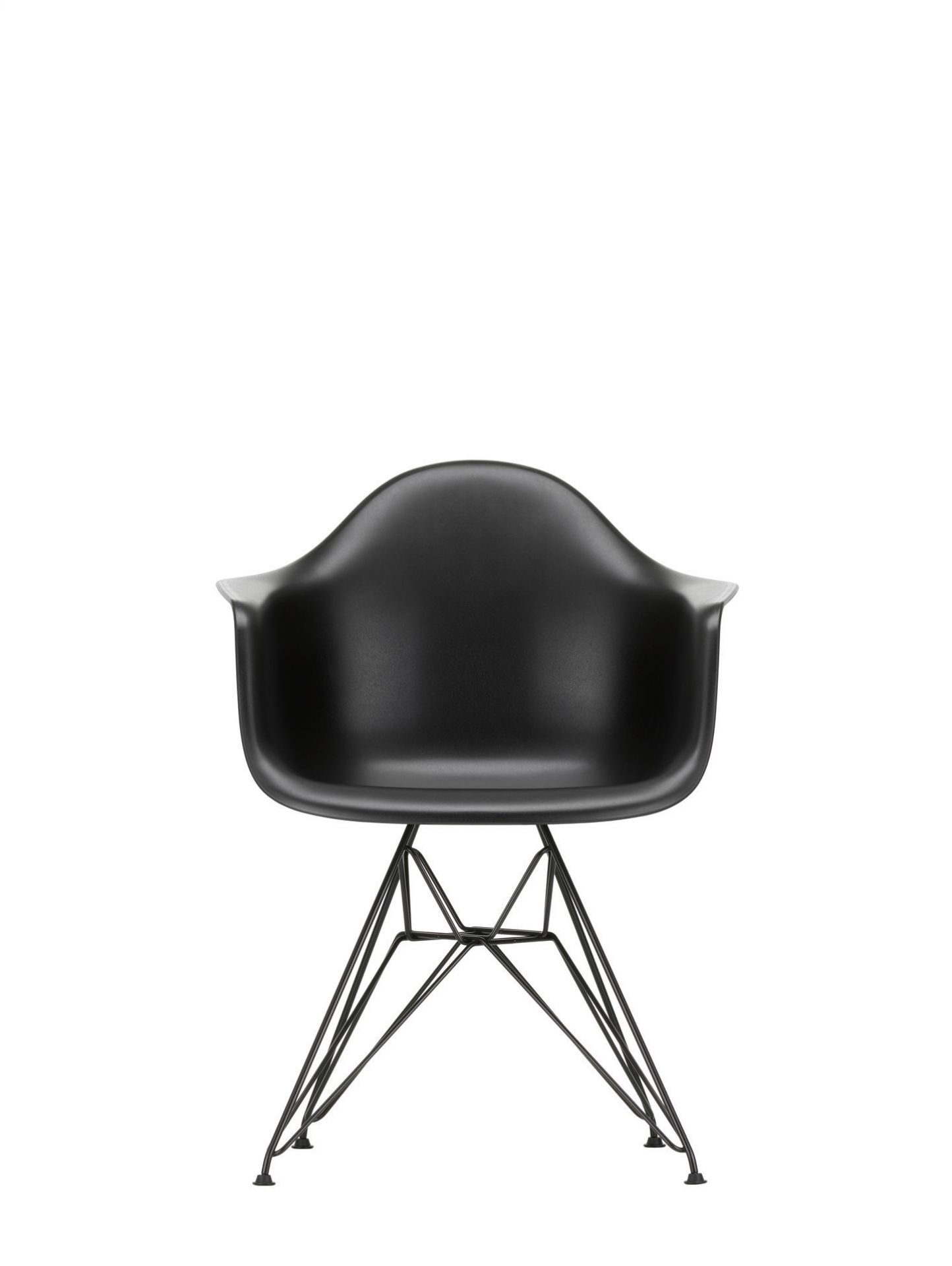 Eames Plastic Arm Chair DAR Stuhl Vitra Verchromt - Rostorange